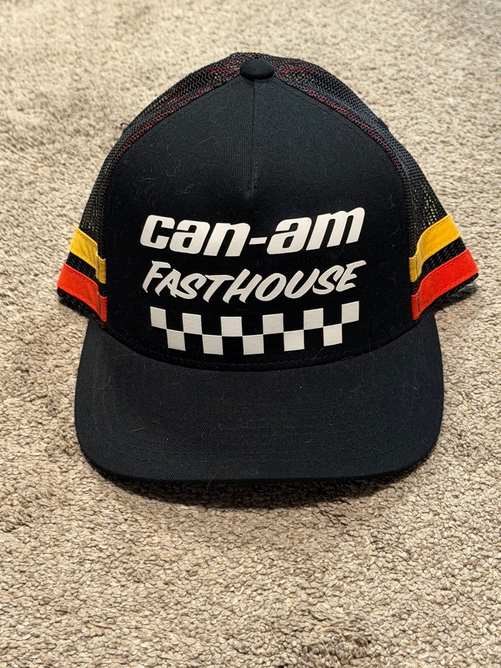 Can-am x fasthouse Trucker Hat with Red & Yellow Accents